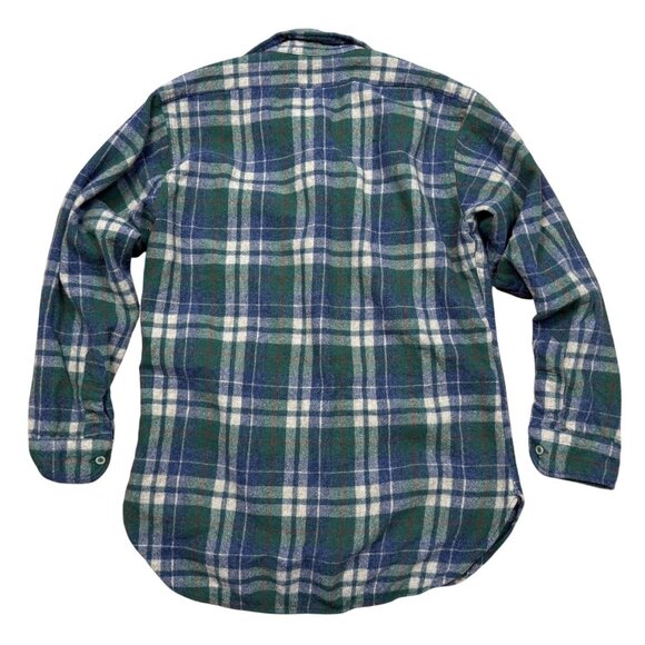 Vintage Pendleton Board Shirt 100% Virgin Wool Green Blue Mens Medium - Picture 2 of 9